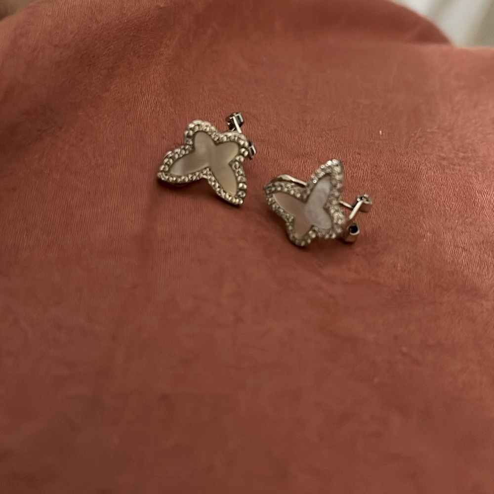 Sterling silver butterflies  earrings